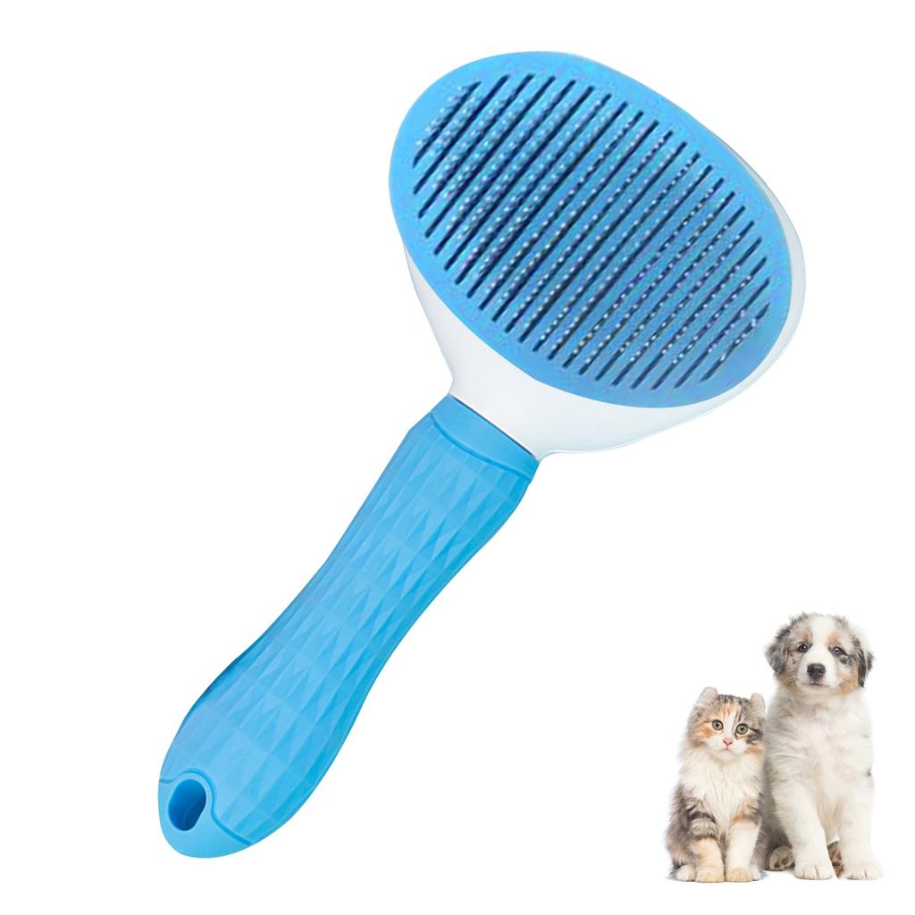 Pet Grooming Brush Dogs Brush Cat Brush Dog Slicker Brush Self Cleaning Brush Pet Shedding Tools Pet Comb for Dogs and Cat Gently Removes Loose