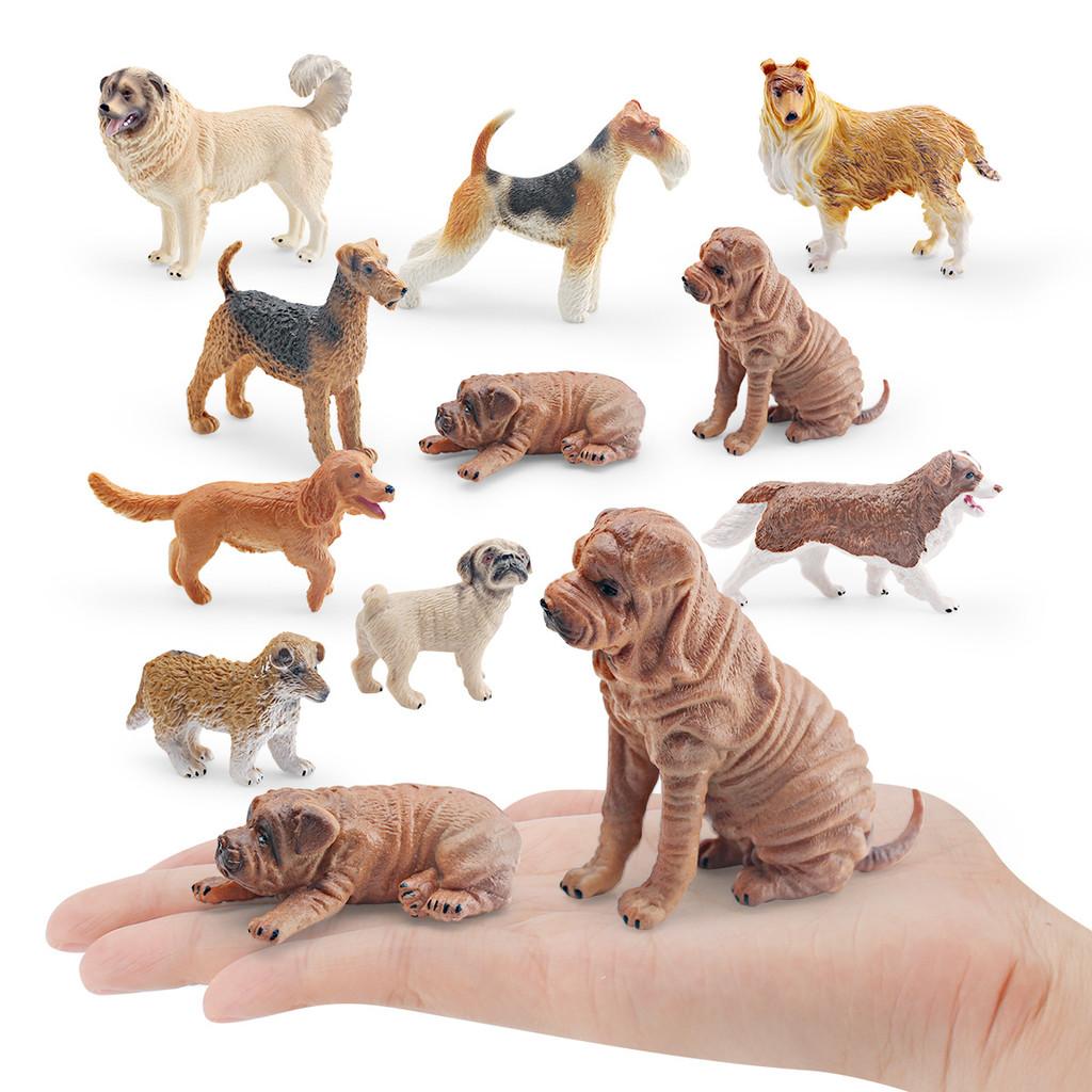 Pvc Lifelike Dog Sculpture Collection For Kids Learning And Decor