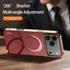 Cuir Magnétique pour Coque Magsafe pour 18 17 Pro Max Air 17Pro 18Pro Anneau Luxe Protection Objectif Support Coque Arrière de Téléphone