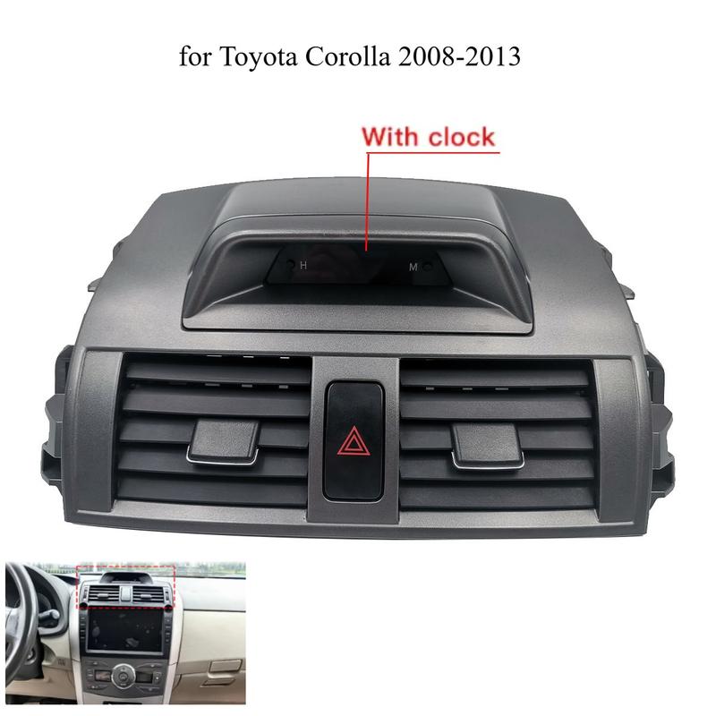 Suitable for Toyota Corolla 2008-2013 Car Air Conditioner Trend with Clock Display with Emergency Light Switch