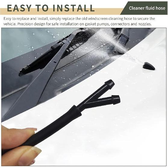 30 PCS Car Windshield Washer Hose Kit, 13.1Ft Washer Fluid Hose & T-Type Y-Type I-Type Hose Connector, Connect Water Pump And Nozzle Mounting Kit,