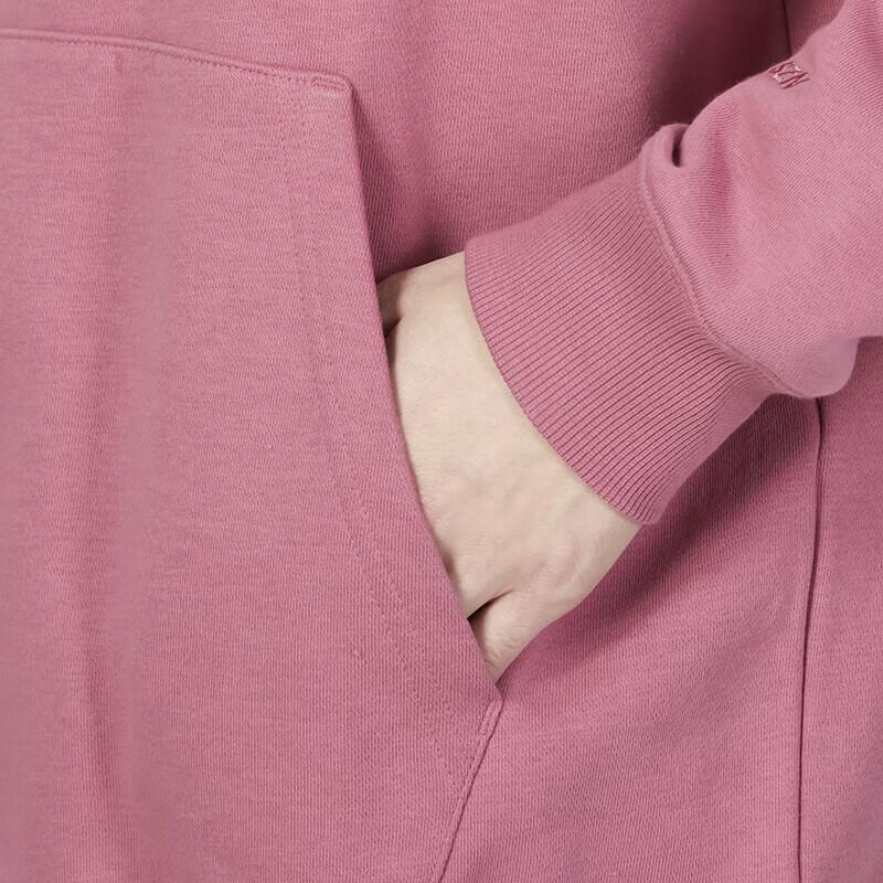 Adidas Solid Color Logo Embroidered Hoodie Men Tops Rose IC9762