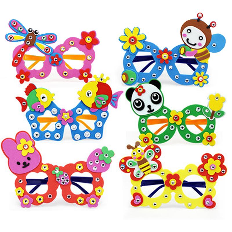 

5Pcs EVA Diamond Glasses Eyewear Knutselenspulletjes Voor Kinderen Creative Kinder Spielzeuge Party Favors For Birthday