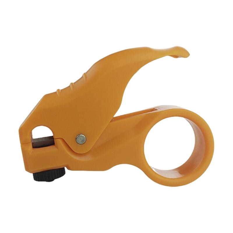 Cable Stripping Tool With Adjustable Depth Ergonomic Grip And Safety Lock Mechanism For Professional Use жёлтый