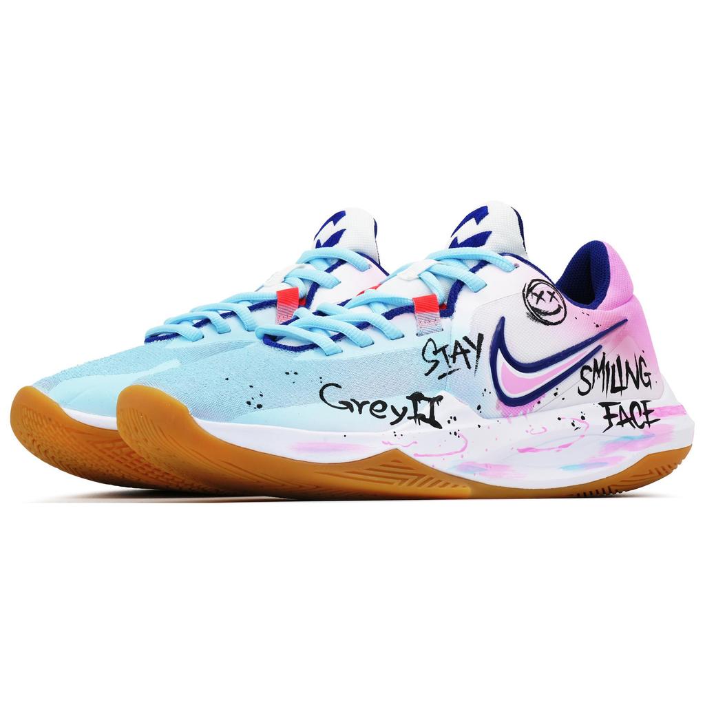 Nike Precision 6 Slip Resistant, Abrasion Resistant, Lightweight Low top Basketball Shoes Men's Pink Blue HV1796-141(Team720-)