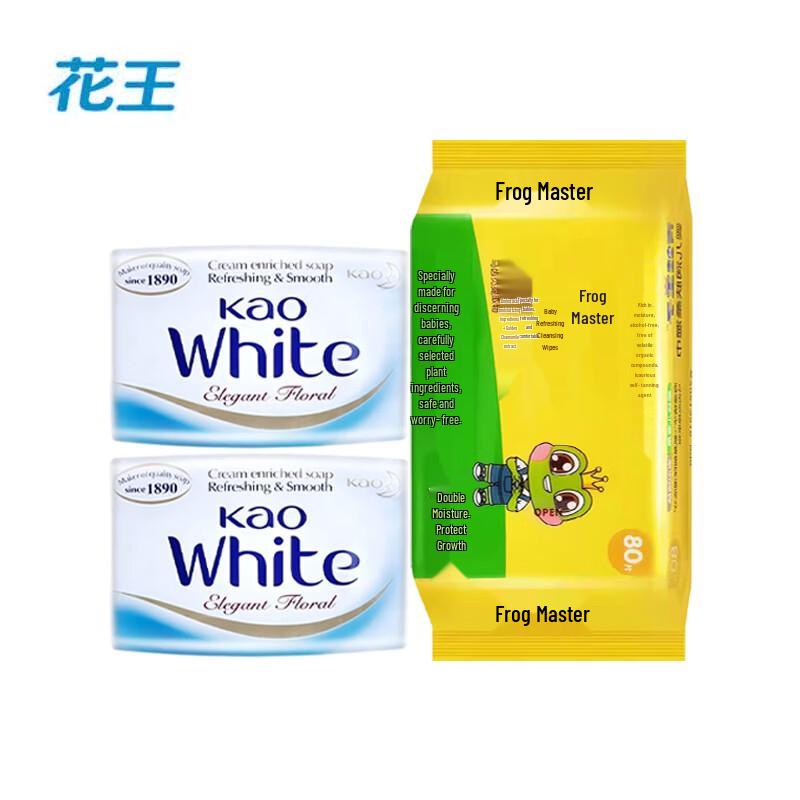 Kao Floral Soap  Frog Prince Baby Wipes Bundle