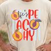 Life's Peachy Shirt, Summer Fruit Tshirt, Food Pun Shirt, Retro Graphic Tee, Peach Graphic Tee, Trendy Summer Shirt Comfort Colors®