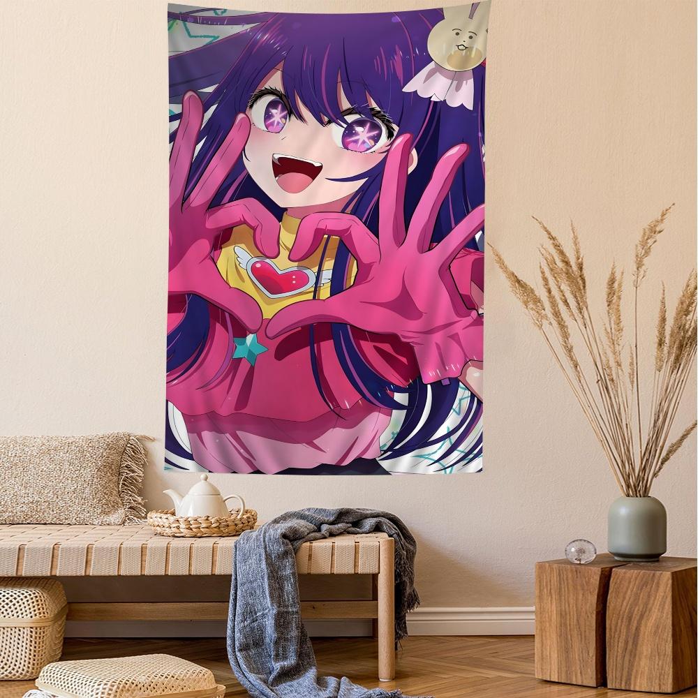 2025 Hot Sell Anime O-Oshi No Ko Hoshino Ai Hanging Bohemian Tapestry Hanging Tarot Hippie Wall Rugs Dorm Japanese Tapestry