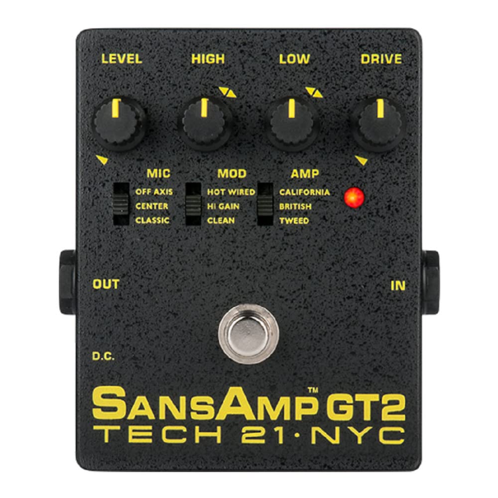 

TECH 21 GT2 SansAmp Симулятор аналогового підсилювача для гітари та овердрайв/дисторшн [] чорний