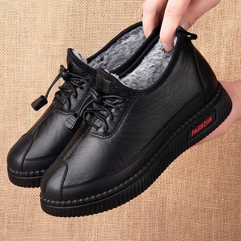 New mother shoes winter velvet old Beijing cloth shoes women's cotton shoes non-slip old lady warm elderly grandma shoes