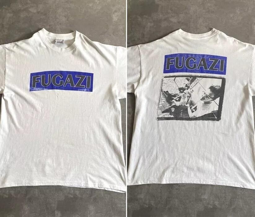 90s Fugazi Band 2 Side Remake White T shirt Heavy Cotton Unisex T-Shirt M