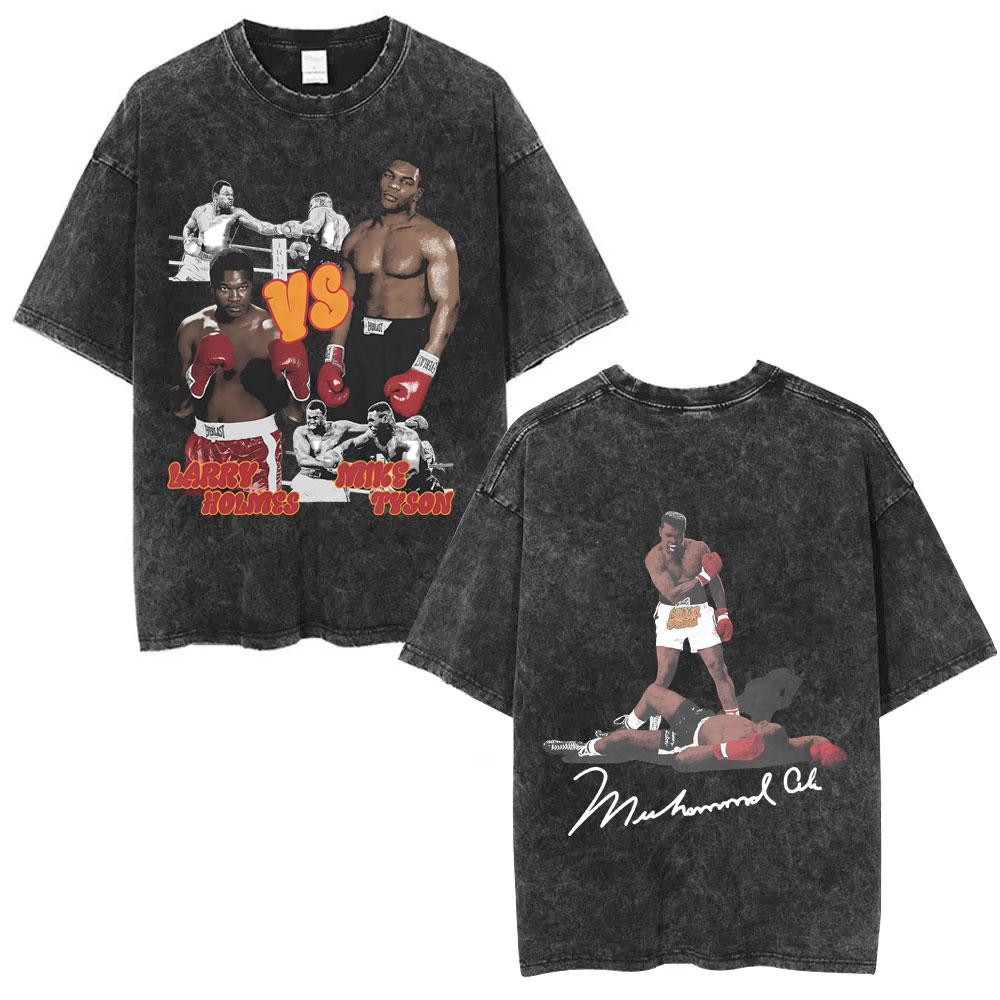Gewaschenes Vintage Mike Tyson Prime Merch T-Shirt Herrenkleidung Hip Hop Gothic Rock T-Shirt Herren Fitnessstudio Übergroße T-Shirts Oberteile