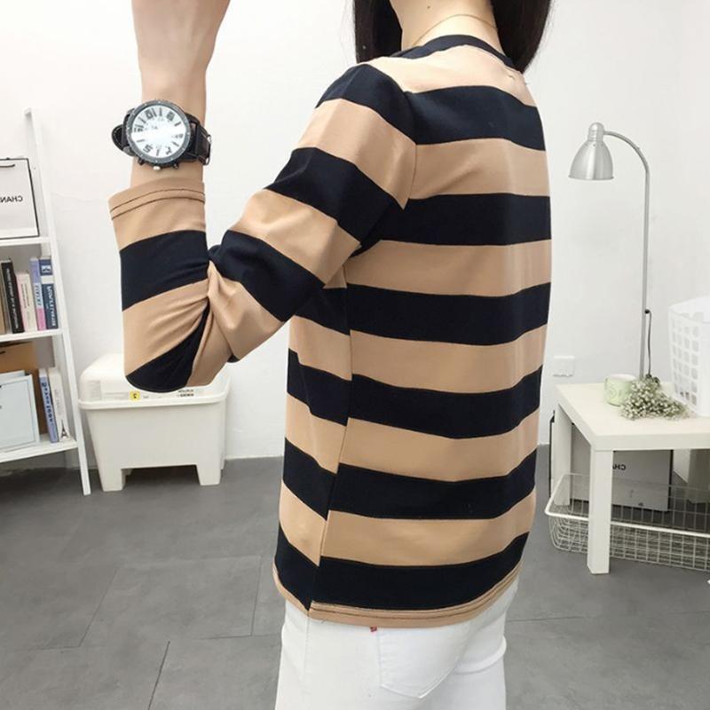 Langarm-T-Shirt aus reiner Baumwolle für Damen, Frühling und Herbst, lockere Pullover, große Bottoming-Shirts für die Oberbekleidung