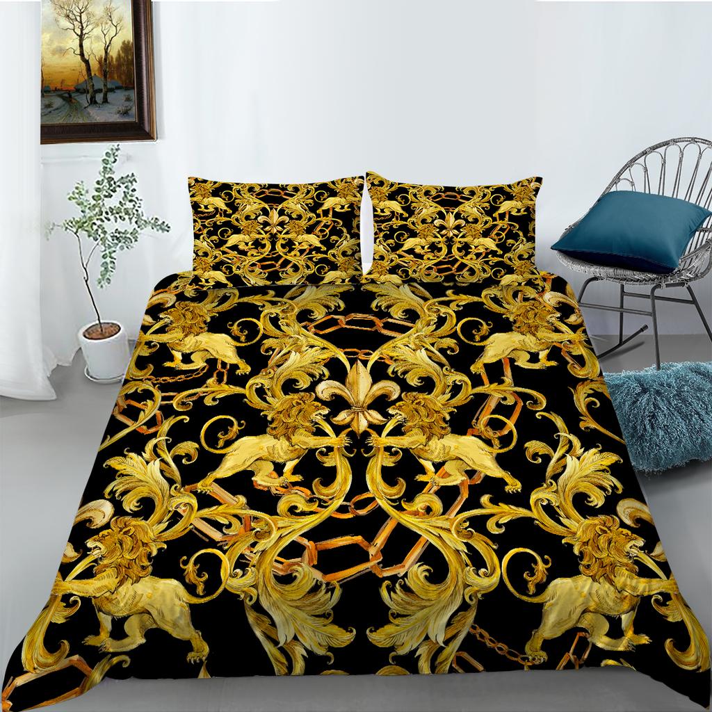 3D Digital Printed Home Bedding Set, Bedroom Bedding and Pillowcase Set, Single/double Bed, Full Size Home Decoration