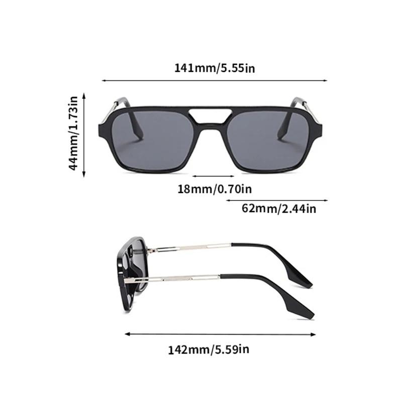 Vintage Square Sunglasses Retro Large Square Frame 70s Sun Glasses UV400 Protection Shades Summer Eyeglasses For Women Men
