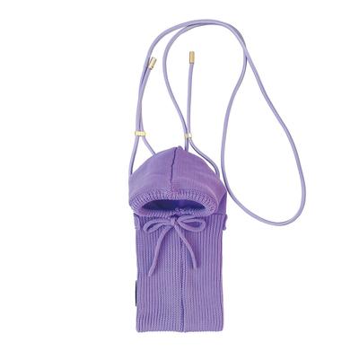 2555 Knit Parka Type Mini Pochette CJ Baby Lou [Rootote] Hoodie-A (Purple)