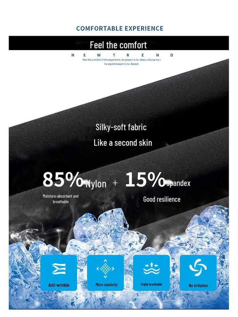 Men's High-End Elastic Ice Silk Sports Pants - Summer Breathable, Quick-Drying, Loose Straight Leg, Plus Size, Long Running Pants