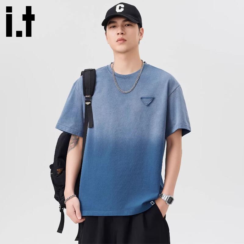Fingercroxx Men s Gradient Short Sleeve Cotton T-Shirt XL