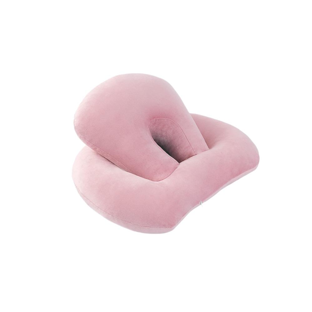 Double Layer Hollow Nap Pillow PP Cotton Filling Children s Neck Pillow Student Nap Pillow  Office розовый