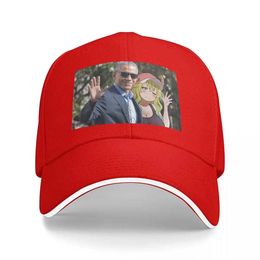 Obamas Dragon Maid Baseball Cap Trucker Hat Sailor Cap for Unisex Womens Golf Wear Unisexs