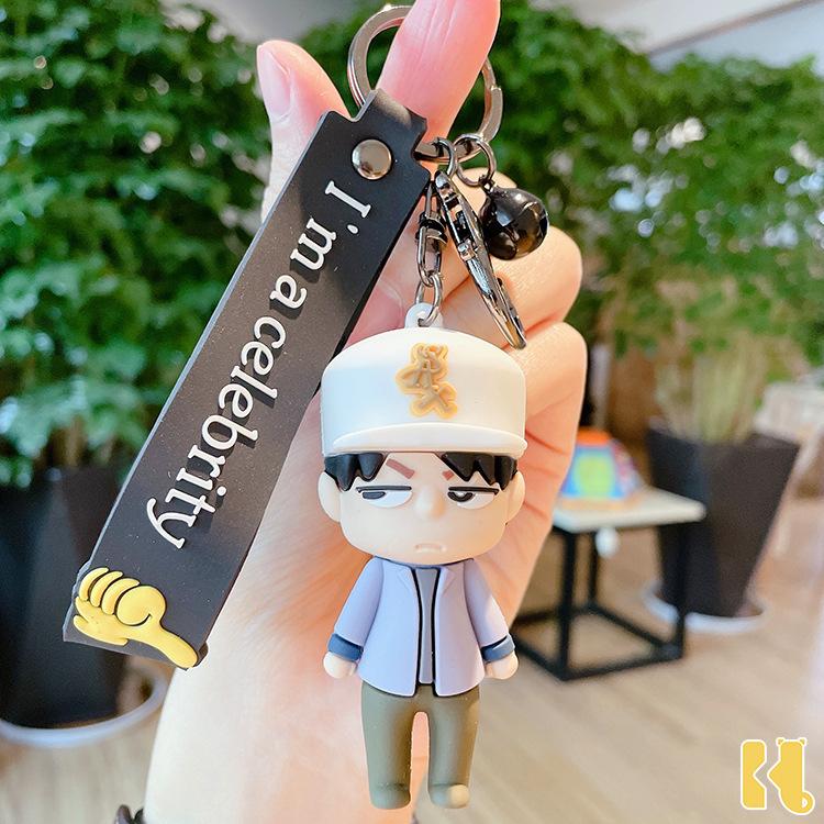 Detective Conan Anime Edogawa Konan Hattori Heiji Fashion Cartoon Doll Keychain Bag Keyring Pendant Accessories Birthday Gift