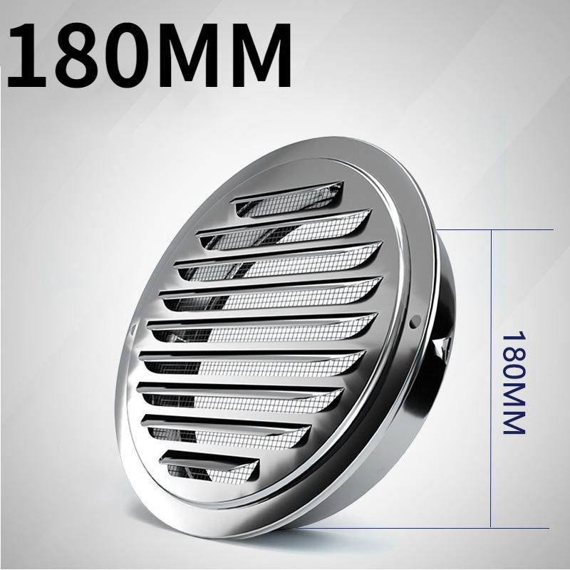 Stainless steel Exterior wall air outlet vent grille 70-200mm round duct cap air ventilation cover hole plug ventilation system