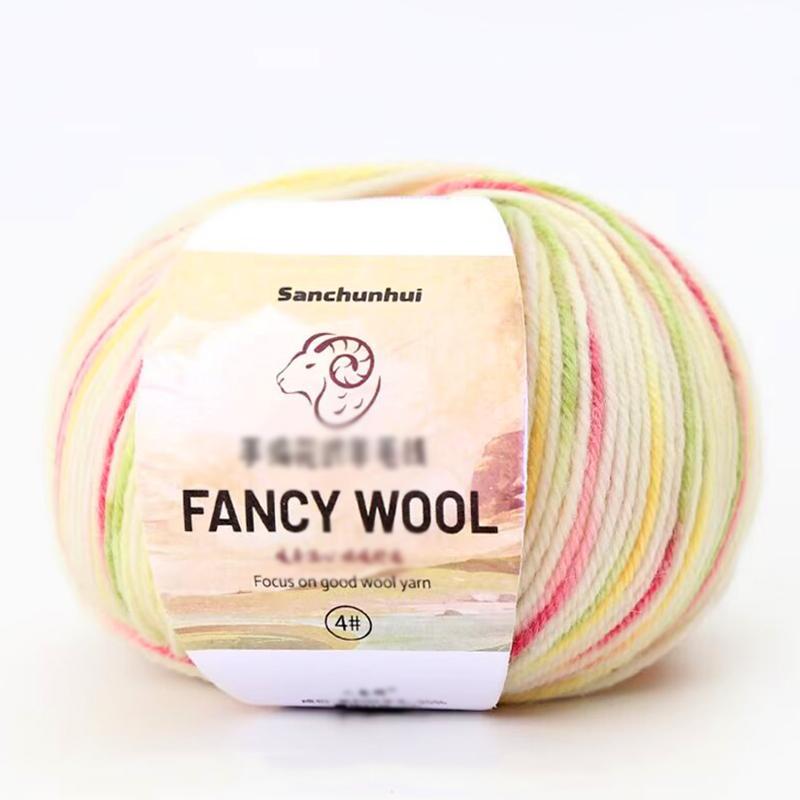 1PC Real Silk Gift Thread Pure Cotton Line Multi-functional Hand Woven Handmade Segmented Dyed Wool Yarn Multi-element