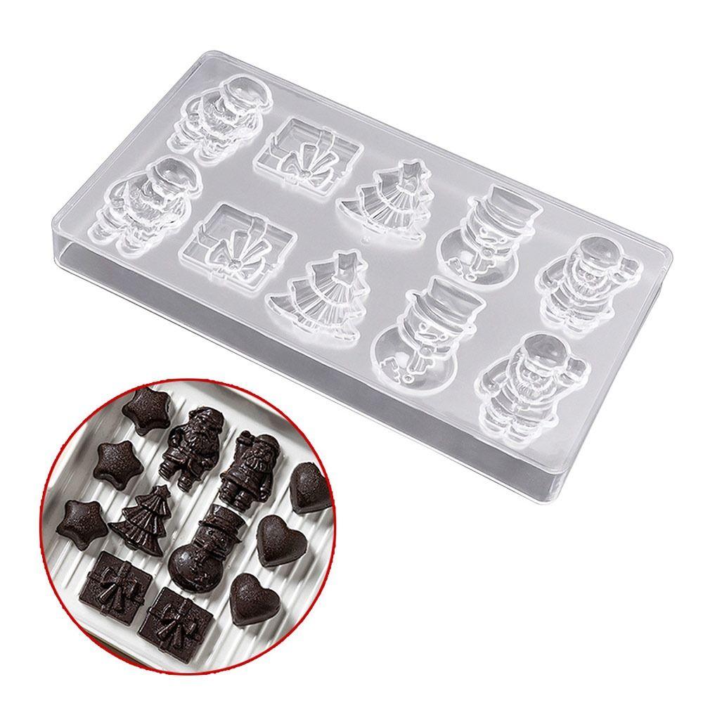 Easy Clean Polycarbonate Chocolate Mold Clear Durable Confectionery Mould Reusable Baking Baking Tool Kitchen Supplis