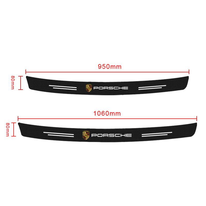 Carbon Fiber Car Trunk Rear Bumper Sticker Guard Plate Protector For Porsche Cayenne Panamera Macan Boxster 911 Carrera-GT 928 944 968
