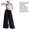 Casual Women Bottoms Pants High Waist Pure Color Oversized Wide Leg Trousers with Belt Pockets Loose Fit Business Soft Breathable