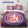 Wuppertaler SV Bedding Quilt Set Quilt Cover Pillowcase Home Decoration Birthday Gift (1 * Duvet Cover + 2 * Pillowcase, Without Core)