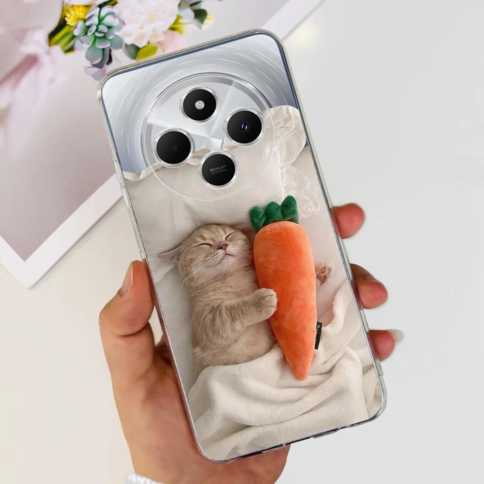 For Xiaomi Poco C75 Case 2024 New Stylish Flower Soft Transparent Silicone Phone Cover For Xiaomi Poco C75 4G C 75 PocoC75 Coque