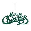 2PCS Merry Christmas Letter Hanging Ornaments Christmas Tree Decoration Glitter Card for Xmas Home Party Favors
