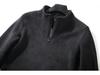 Men's Heavyweight Half-Zip Stand Collar Coral Fleece Sweatshirt - Super Warm Winter Casual Base Layer