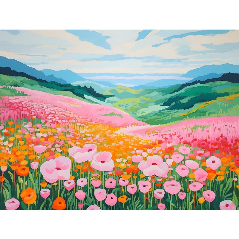 Vintage Matisse Summer House Flower Field Poster Canvas Printing Scenery Trendy Wall Art Picture for Living Room Home Decor