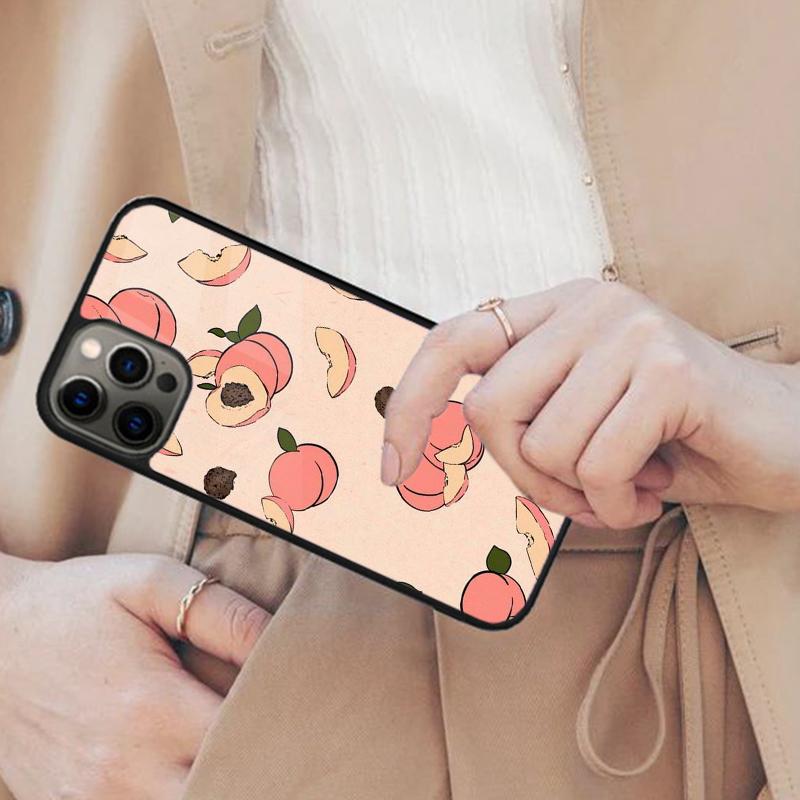 Pink Peaches Aesthetic Magnetic Phone Case For APPLE iPhone 17 Air 16 14 13 12 Pro Max 15 Plus Wireless Charge MagSafe Cover