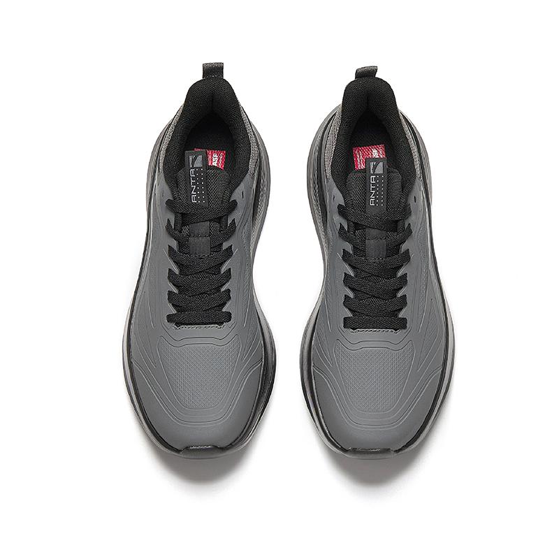 ANTA Men Lightweight Cushioning Running Shoes Grey Black 112617713-7