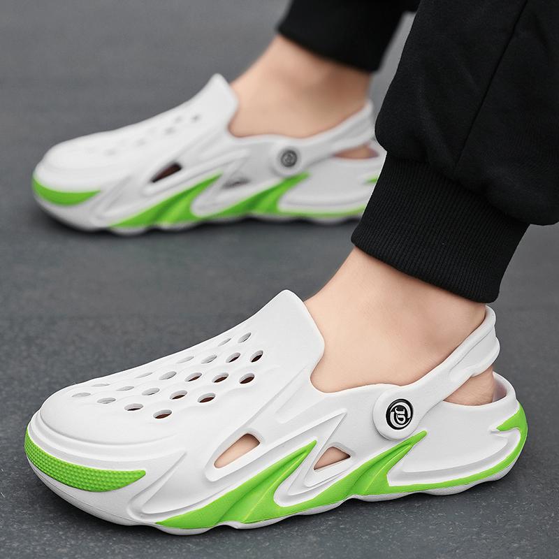 Sandalias para hombre, zapatos casuales, zapatillas ligeras de EVA, zapatos a juego de colores, zuecos de playa de verano