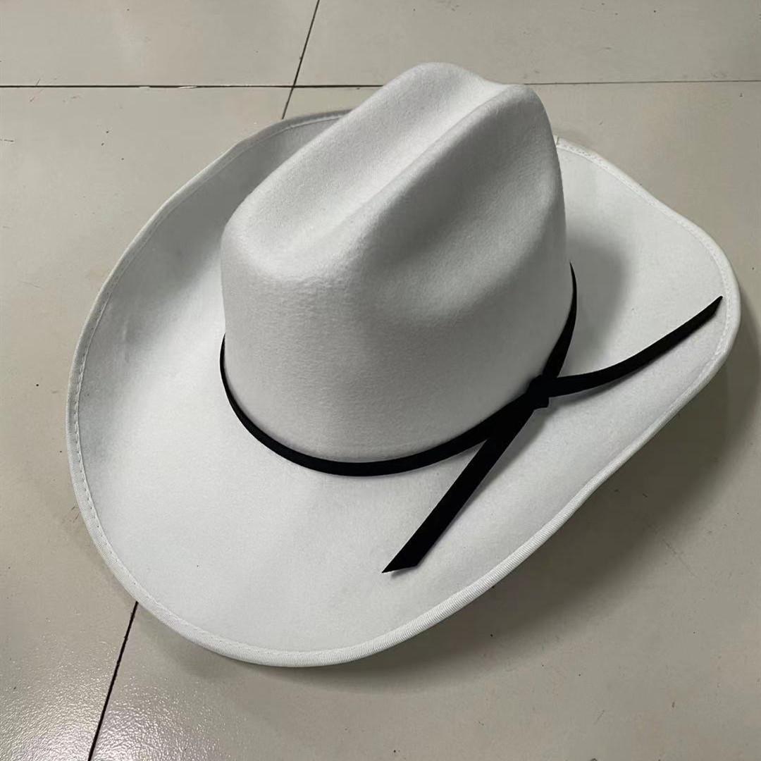 

Тонкая шерстяная большая тибетская шляпа с карнизом, женская повседневная джинсовая шляпа-цилиндр, тибетская мужская фетровая шляпа для отдыха на открытом воздухе M（56-59cm）