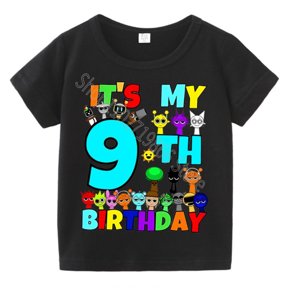 

Summer Short Sleeves Sprunki Incredibox Print Children T-shirts Kids Clothes Boys Girls Tees Tops Birthday Party Gifts 100