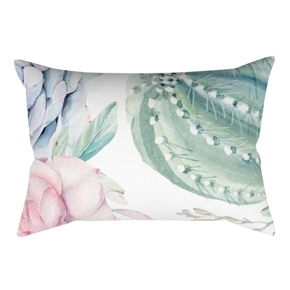 Plant Light Decorative Pillowcase Cactus Bedroom Living Room Sofa Chair Car Cushion Cover 30x50cm Home Decor Pillowcase