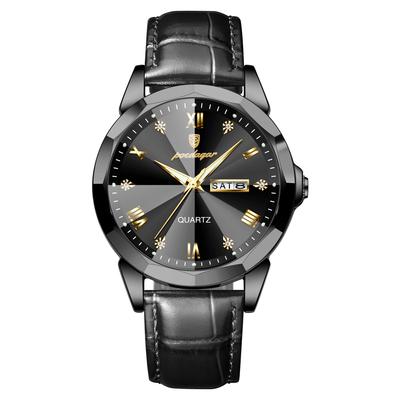 New Leather Business Watch Men Warterproof Sports Mens Watch Top Brand Luxury Clock Male Quartz Wristwatch