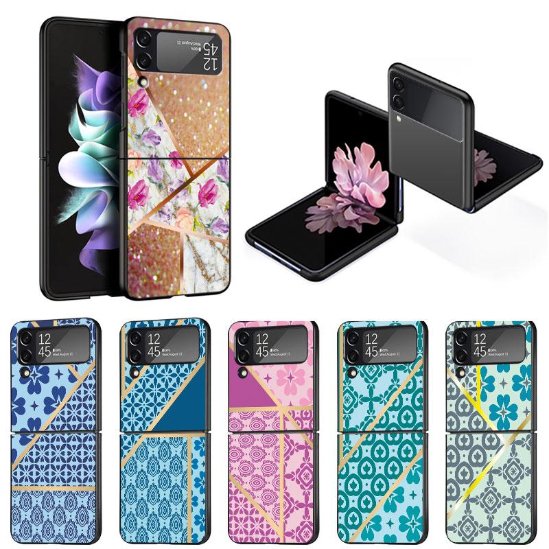 

Для Samsung Galaxy Z Flip 3 Zflip3 Z Flip 4 5g Zflip Flip4 Flip3 черный противоударный чехол с мраморной росписью, роскошный чехол