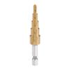 4mm To 12mm 4mm To 20mm Step Drill Bit HSS 4241 Titanium Coated Straight Flutes Hex Shank for Metal Wood Plastic