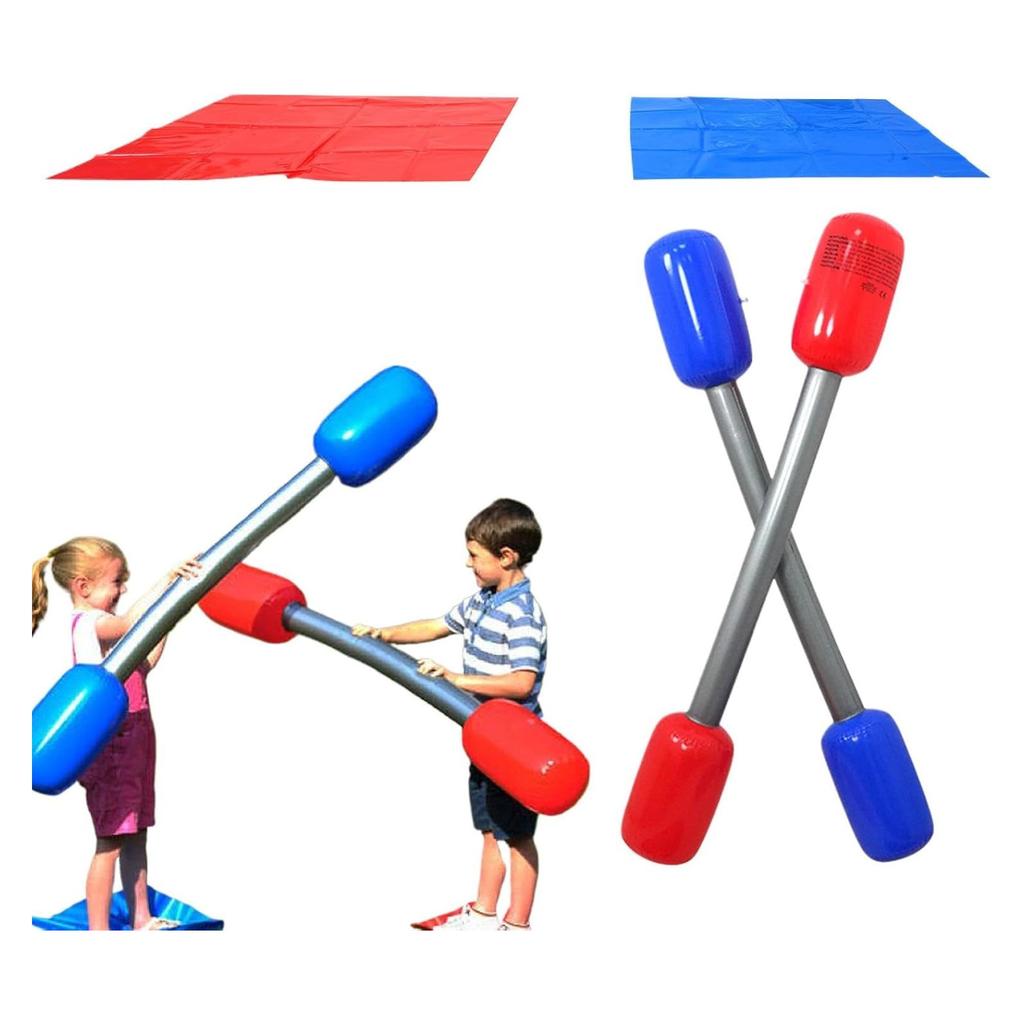Inflatable Battle Stick Toy Lawn Play Parent Child Game Soft Safe Fighting Interactive Toy for Kids Outdoor Fun