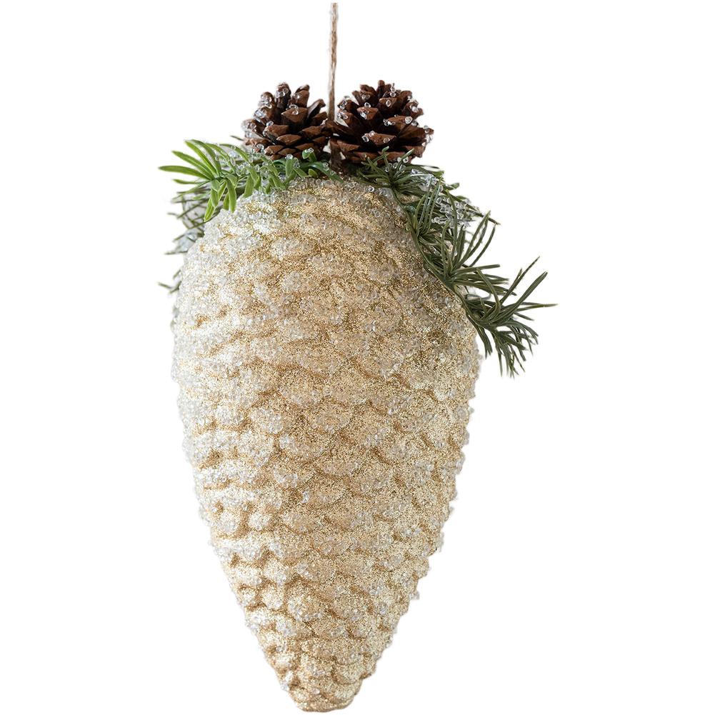

Artificial Pinecone For Tree Ornaments Made from Foam Perfect for Creating Warm Holiday Ambiance in Home or Store Small-Gold