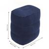 Inflatable Foot Rest Double Valve Blue PVC Flocking Washable Inflatable Travel Foot Rest Pillow for Men Women