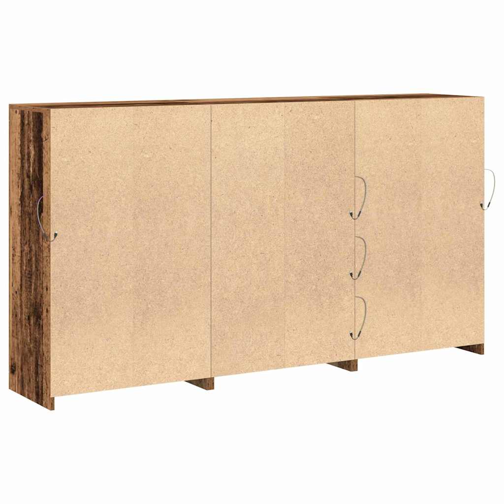 LED Sideboard Reclaimed Wood Look 181.5 x 37 x 100 cm Engineered Wood