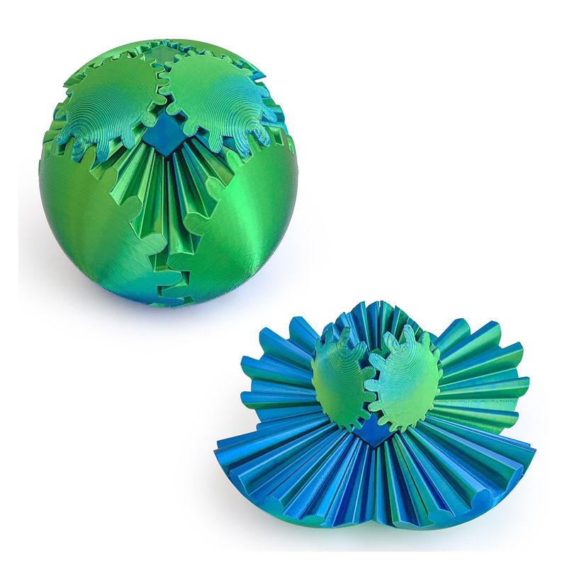Gear Sphere The Steampunk Whirling Wonder Fidget Gear Ball 3D Printed Fidget Toy 3D PLA Toys Gifts GZW
