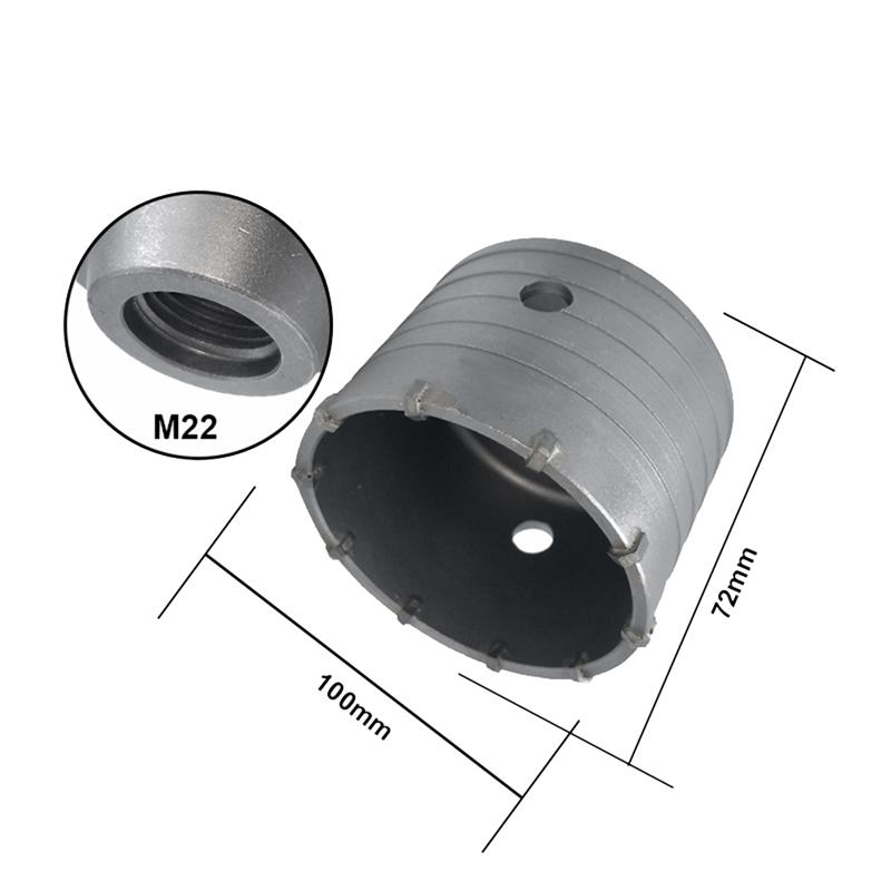 1Set SDS PLUS Concrete Hole Saw Wall Hollow Drill Bit 100Mm 110Mm Cement Stone Wall Air Conditioner Alloy Blade-B61B